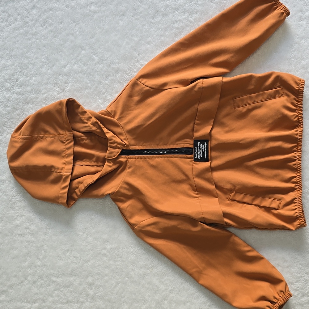 Boys Burnt Orange Light Hooded Jacket